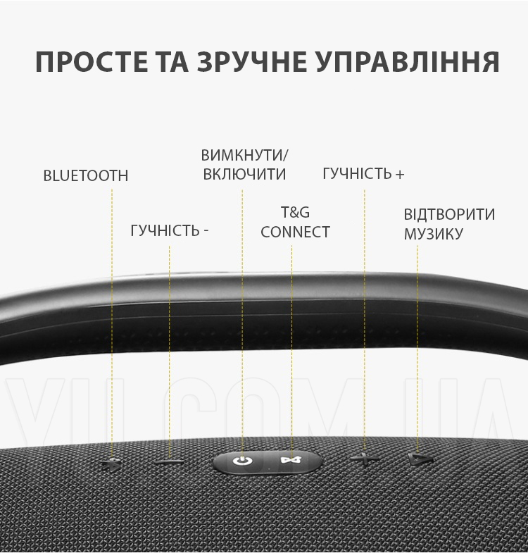 Бездротова портативна bluetooth стерео колонка T&G Boombox 20 вологостійка MP3 FM USB Бездротова портативна bluetooth стерео колонка T&G Boombox 20 вологостійка MP3 FM USB